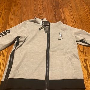 Nike NBA Boston Celtics Therma Charcoal Gray Showtime Hoodie Jacket Size XXL New